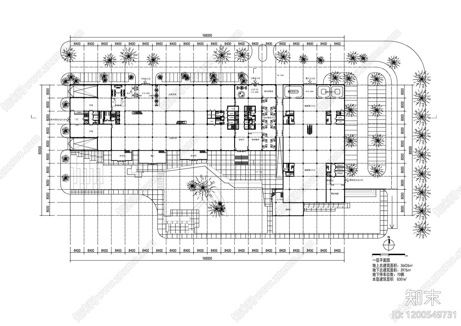 建筑平面布置图施工图下载【ID:1200549731】