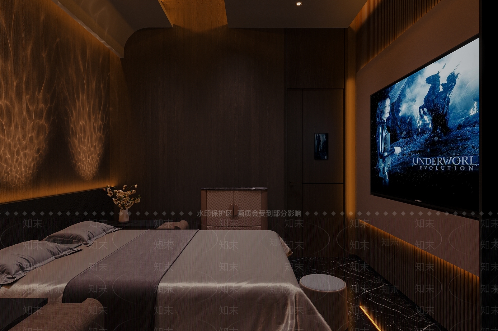 现代新中式足浴店3D模型下载【ID:1200550818】