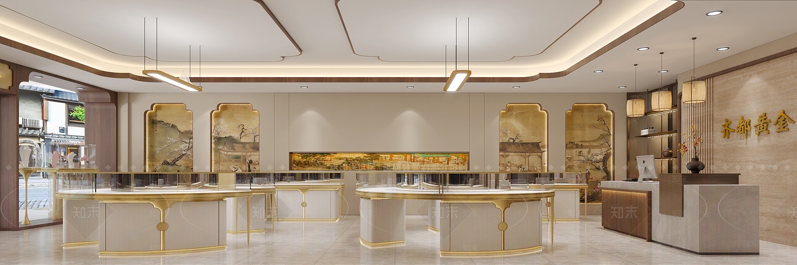 新中式珠宝店3D模型下载【ID:1200553738】