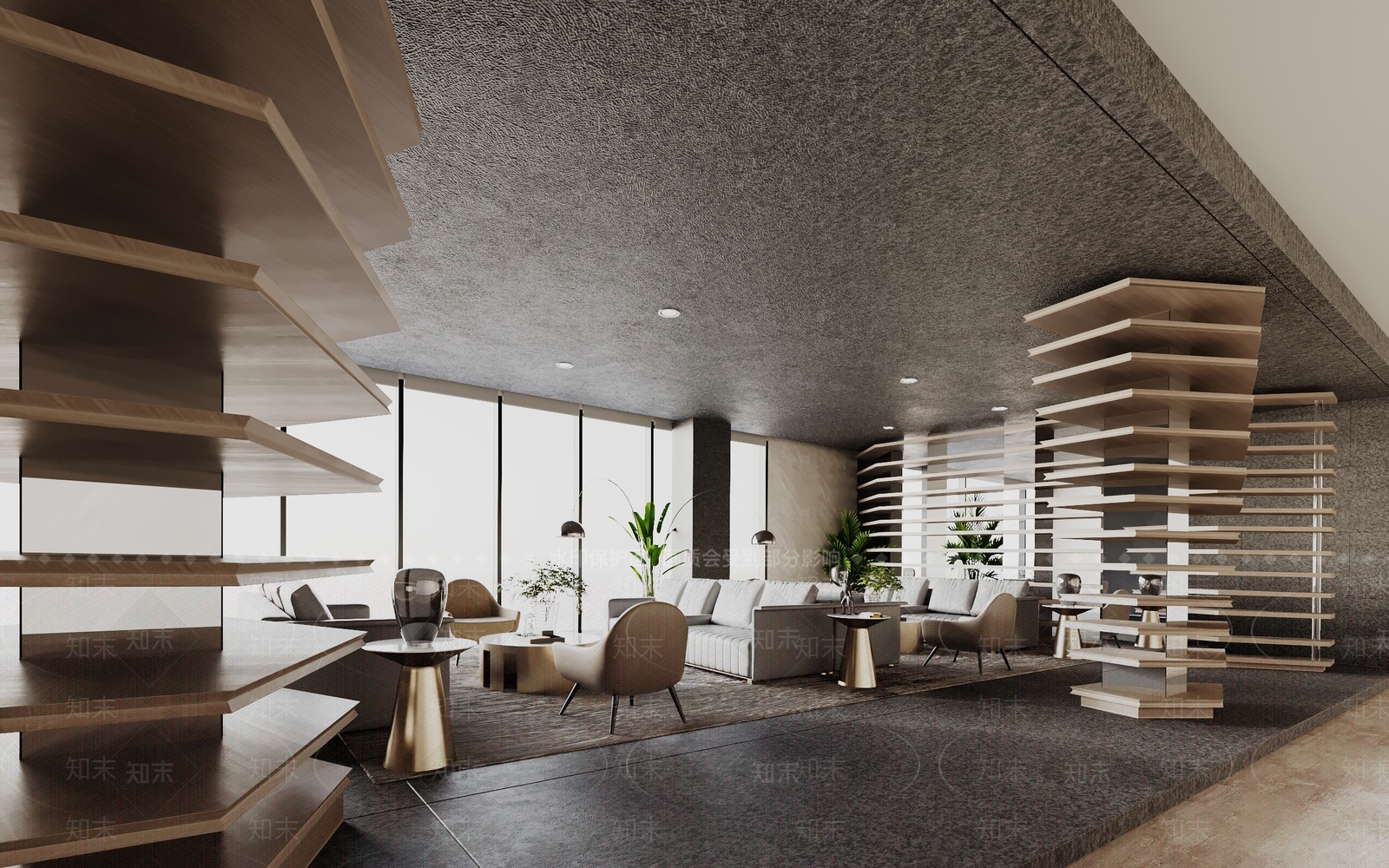 现代轻奢接待室3D模型下载【ID:1200556583】
