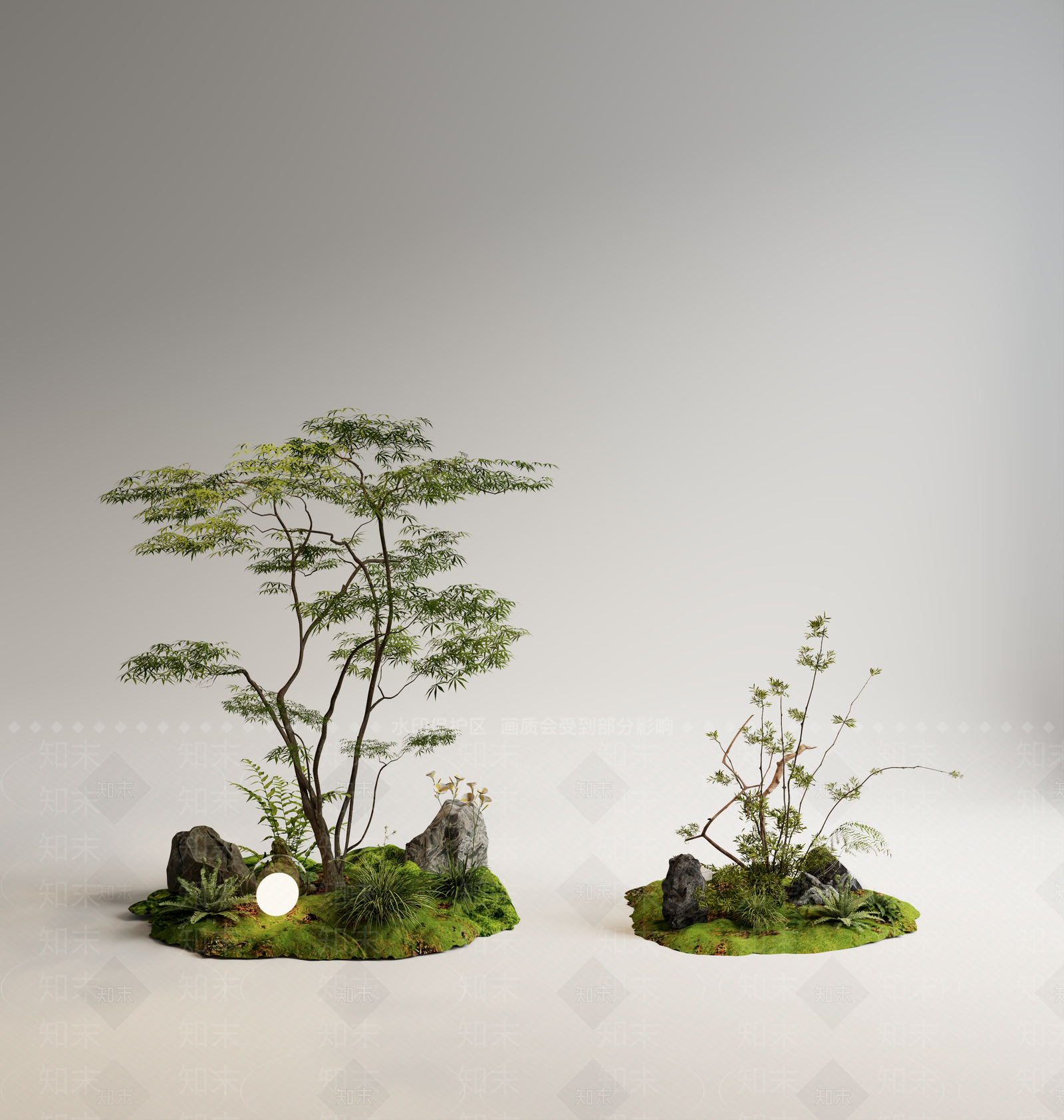 现代室内景观SU模型草图