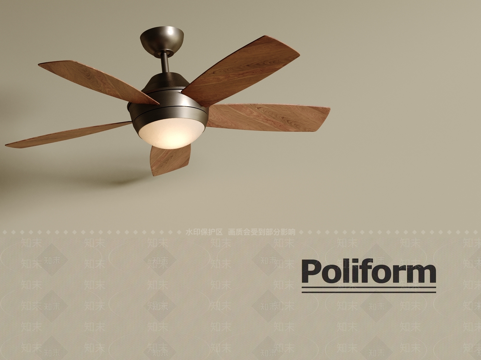 美式中式风扇灯3D模型下载【ID:1200559757】