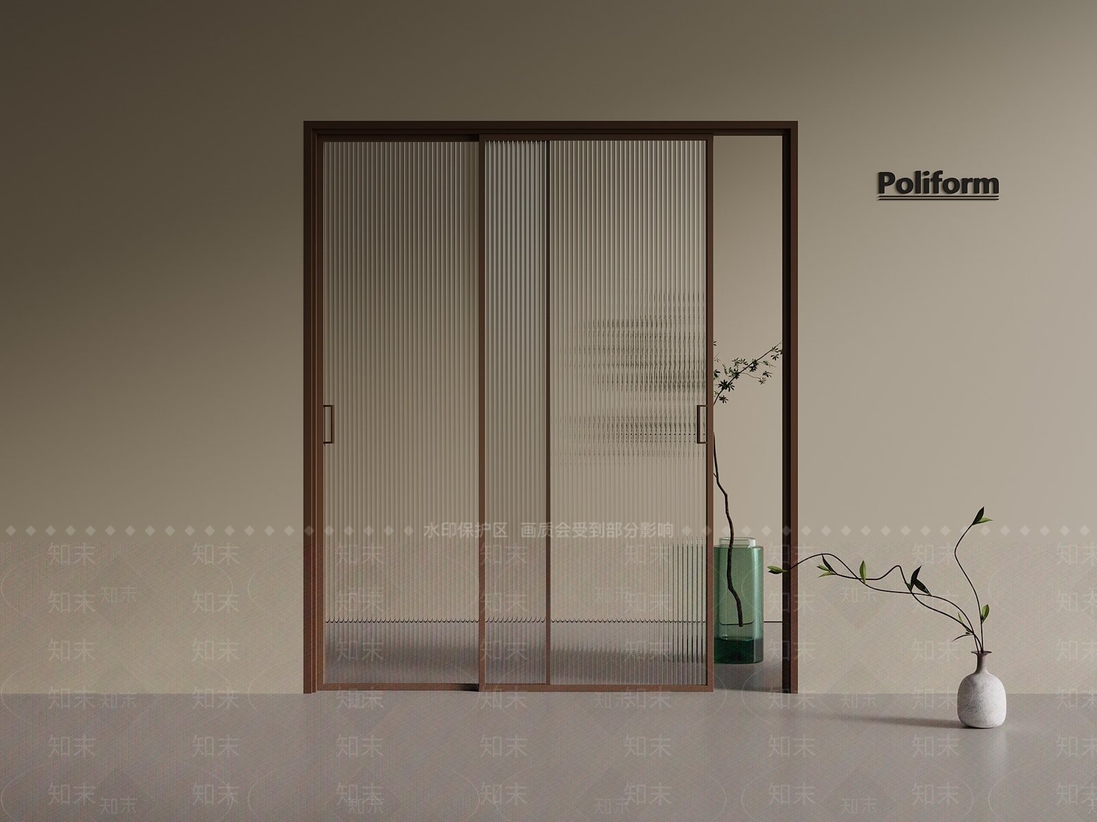 新中式中式推拉门3D模型下载【ID:1200560078】