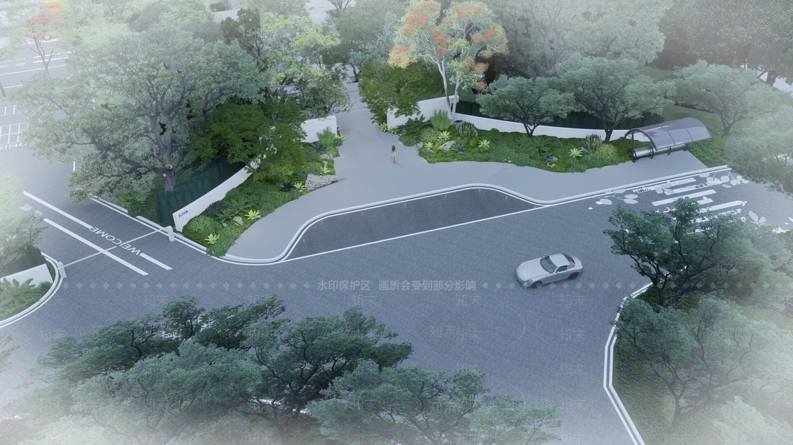 现代口袋公园SU模型下载【ID:1200566934】
