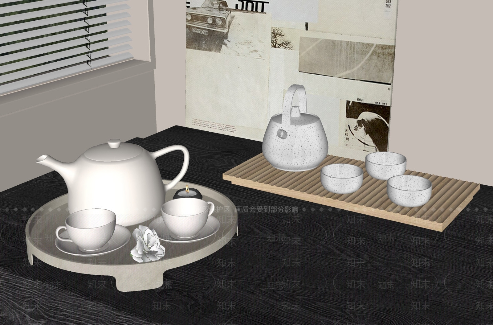 茶具SU模型下载【ID:1200562445】
