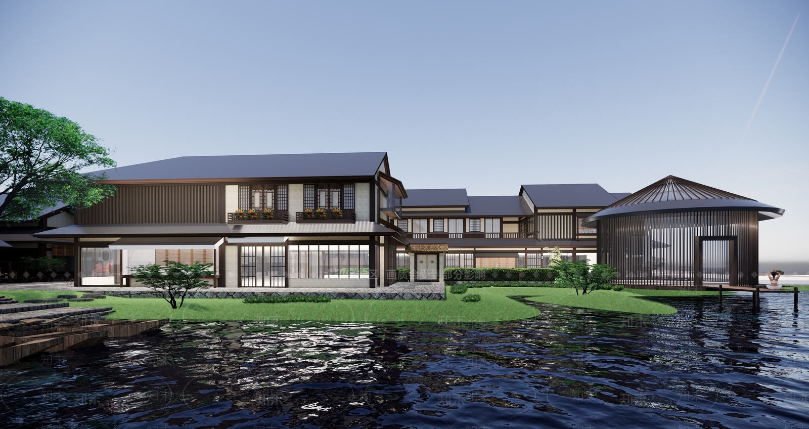 中式商业街SU模型下载【ID:1200563873】