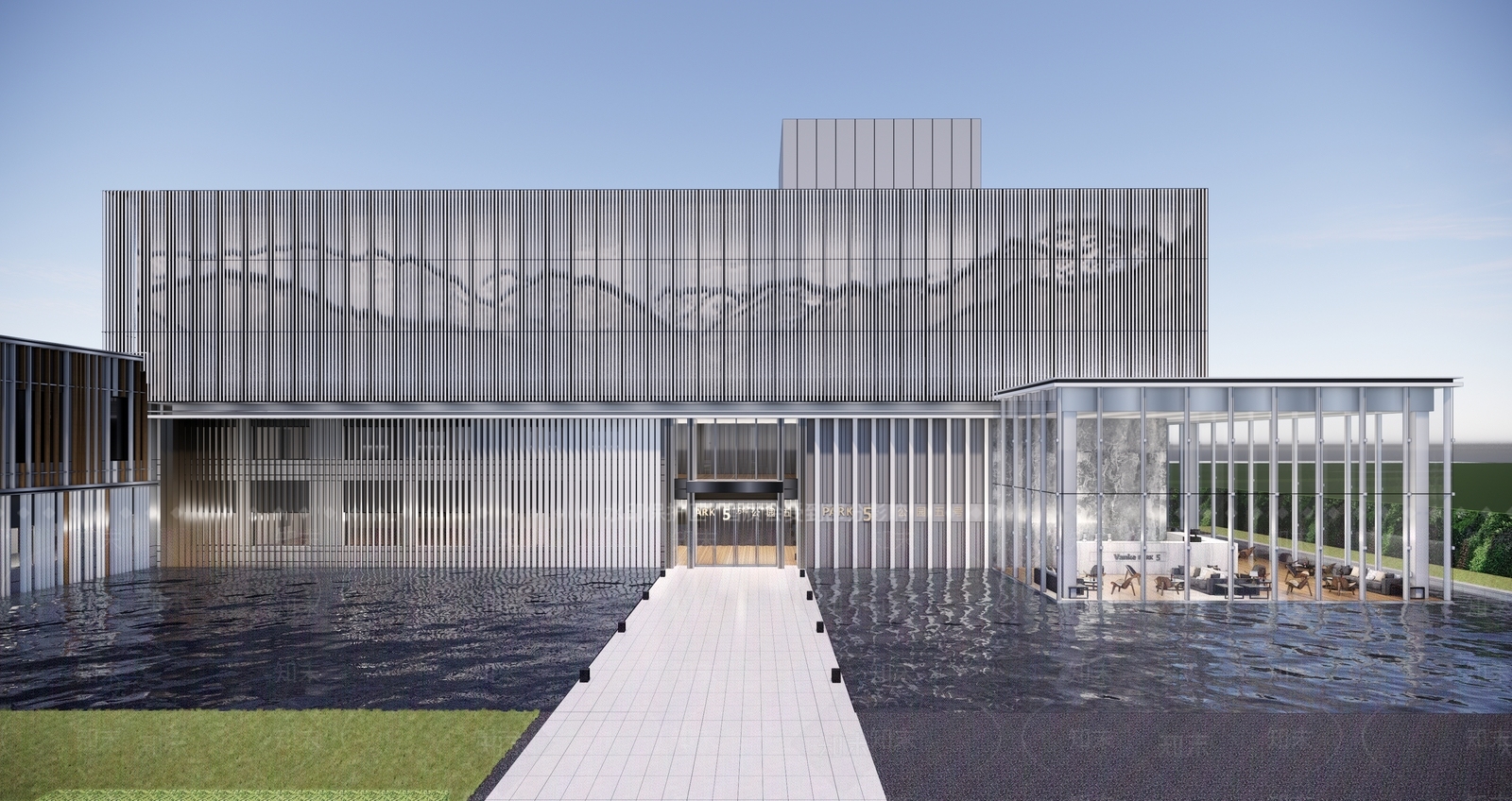 现代售楼处建筑SU模型下载【ID:1200564545】