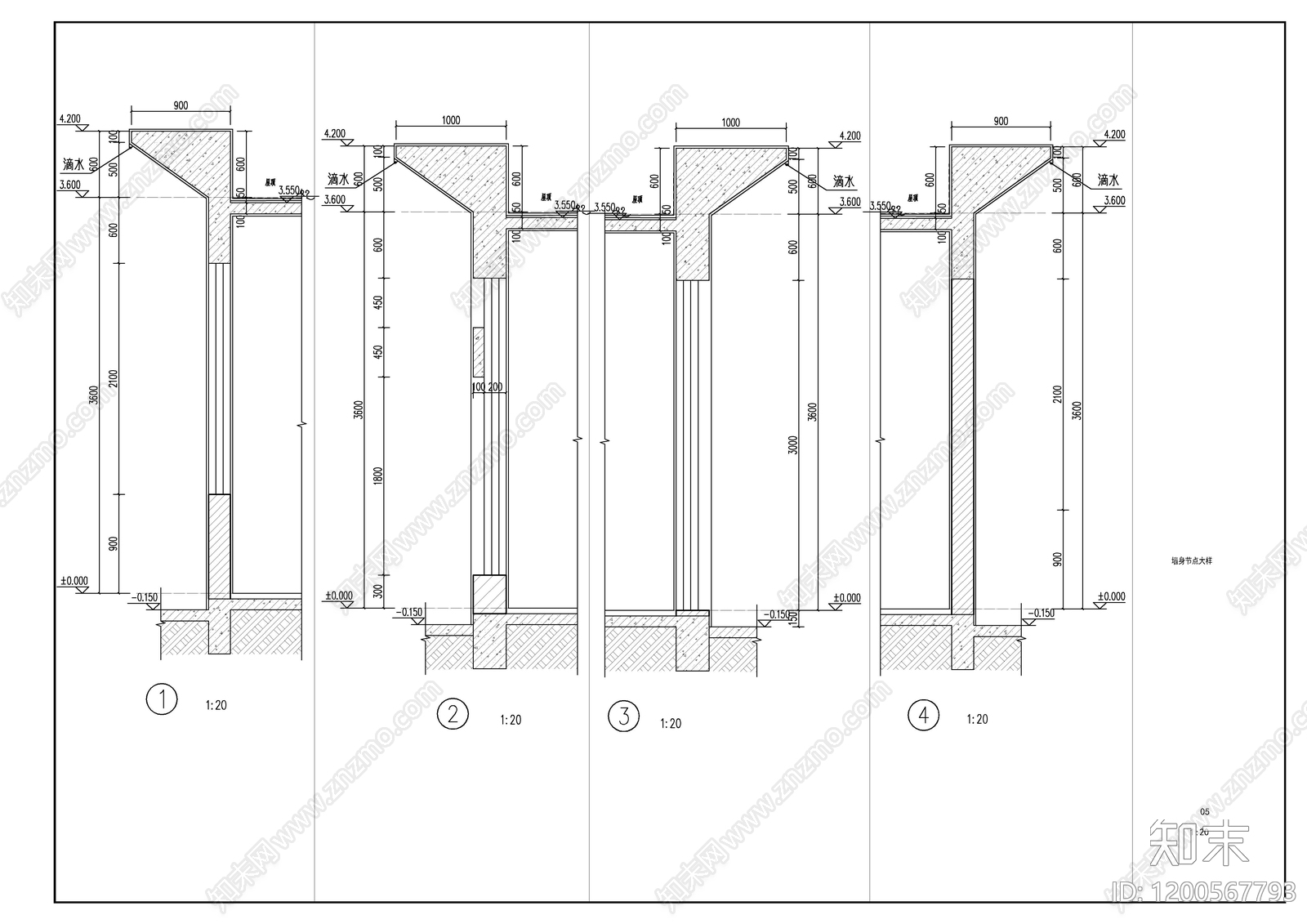 现代门卫室建筑cad施工图下载【ID:1200567793】