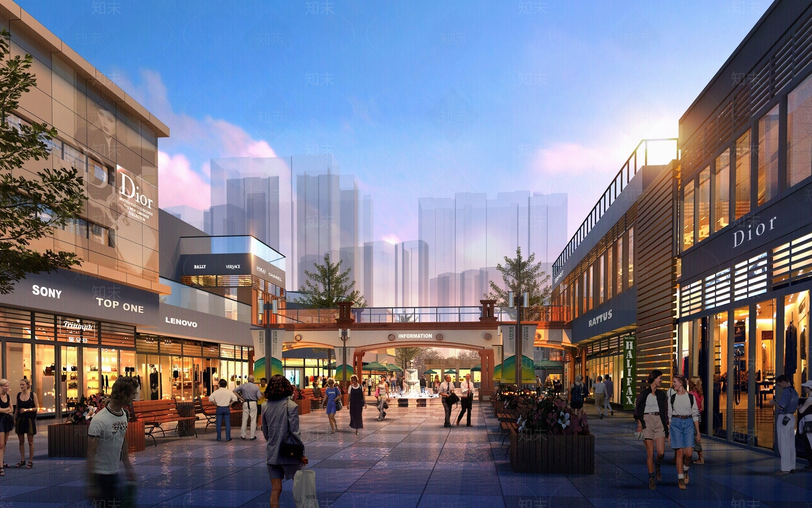 现代街道外景贴图下载【ID:1200570147】