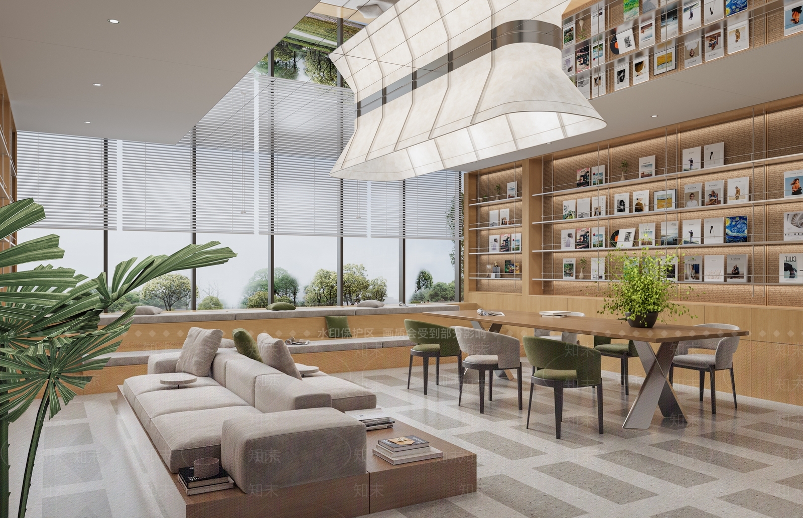 现代图书馆3D模型下载【ID:1200571208】