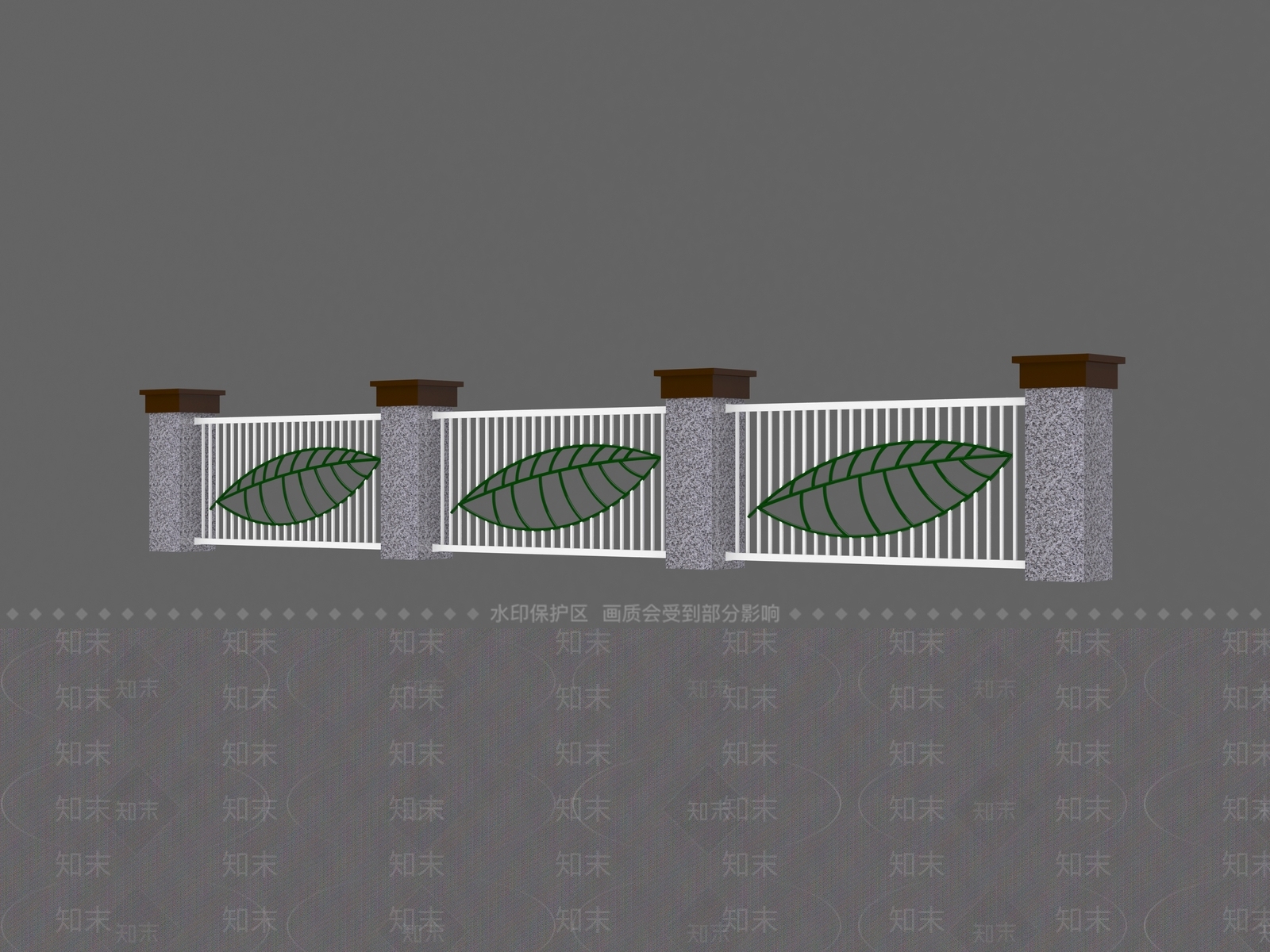 现代栏杆3D模型下载【ID:1200571454】