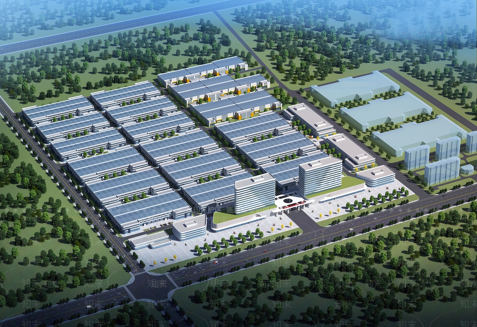 工业简约厂房3D模型下载【ID:1200574140】