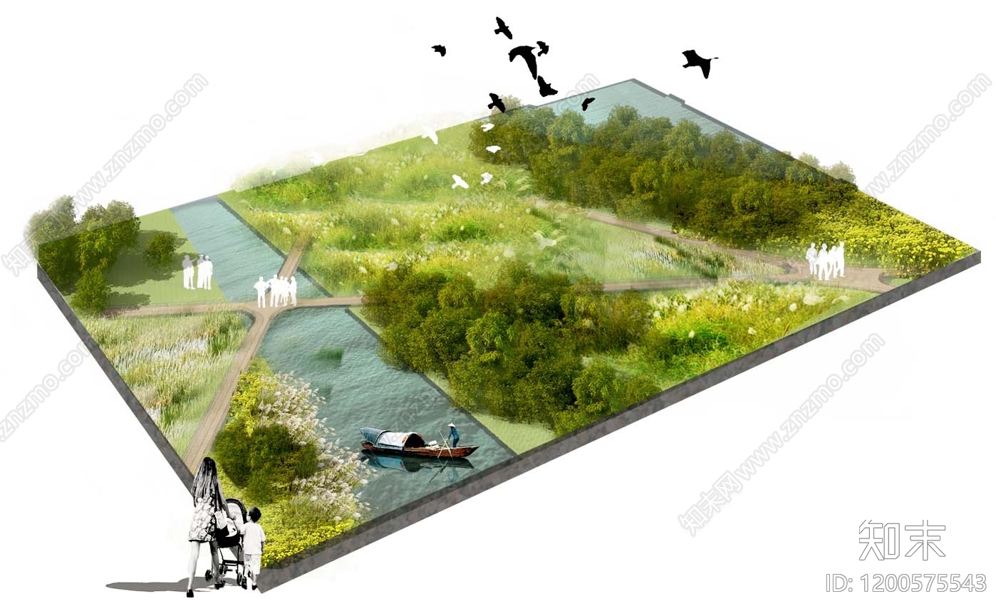 现代简约水景剖面下载【ID:1200575543】