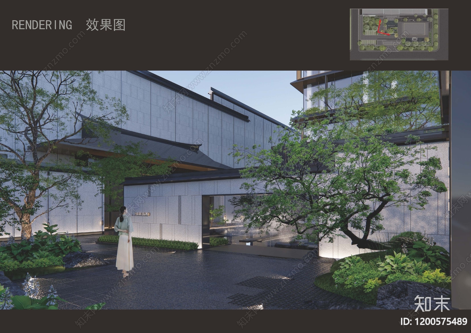 新中式现代示范区景观下载【ID:1200575489】