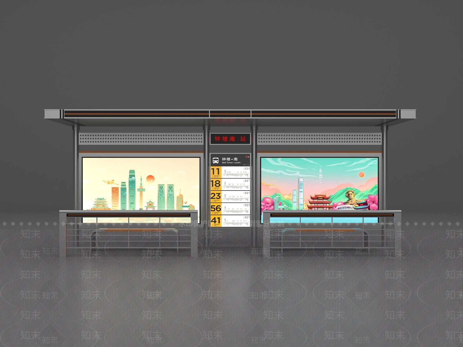 现代车站3D模型下载【ID:1200576145】
