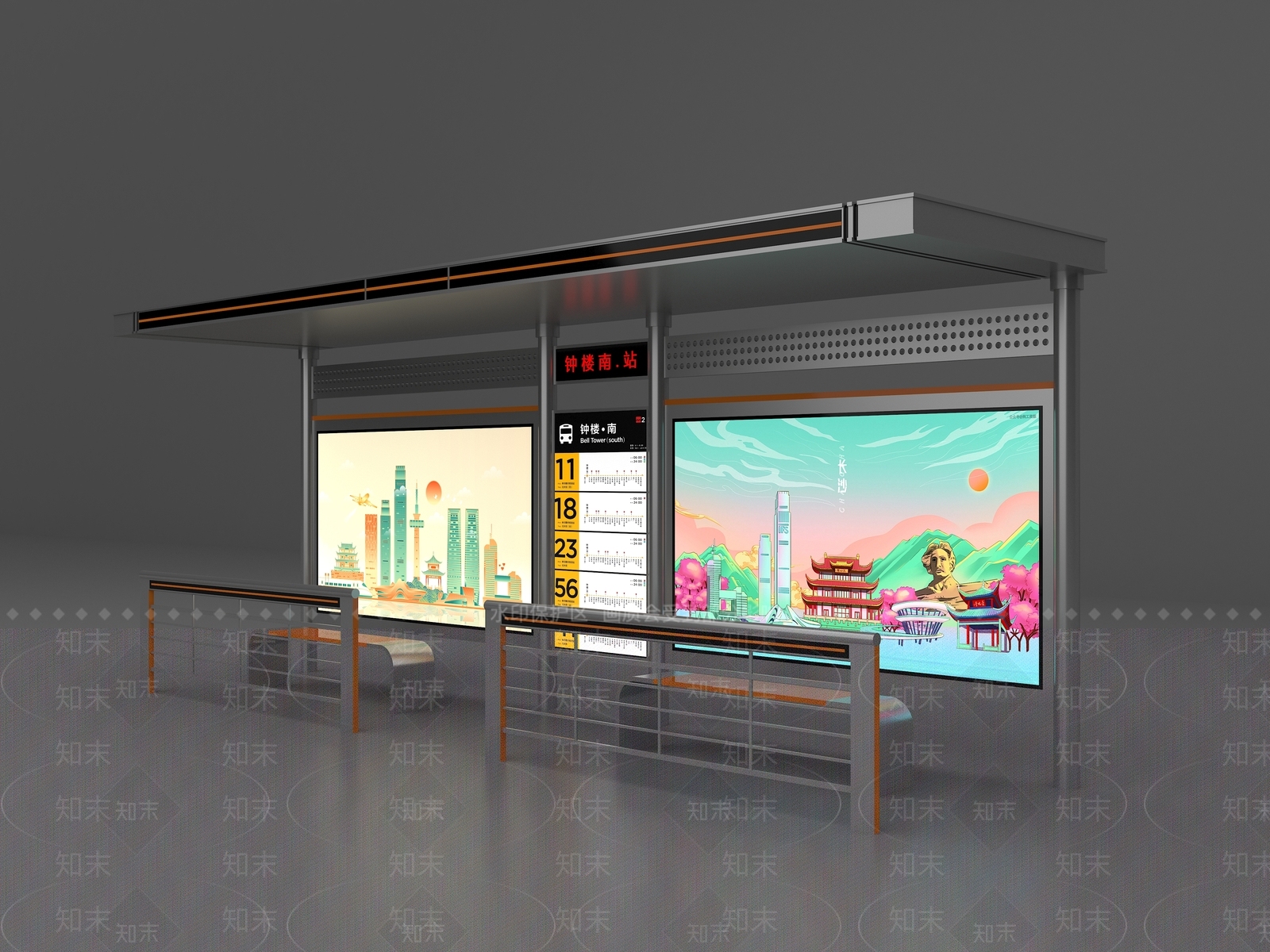 现代车站3D模型下载【ID:1200576145】