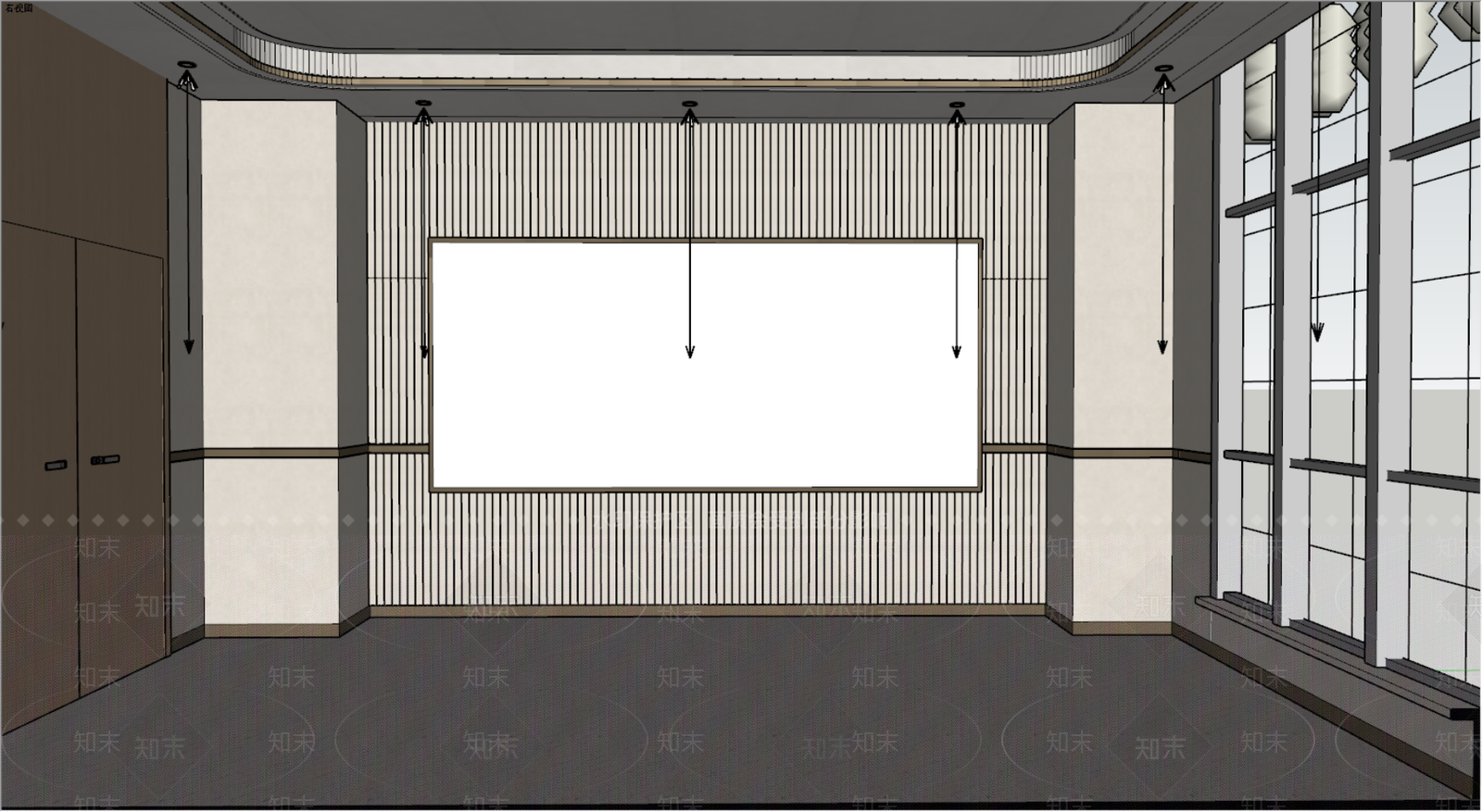 现代轻奢其他酒店空间SU模型下载【ID:1200576086】