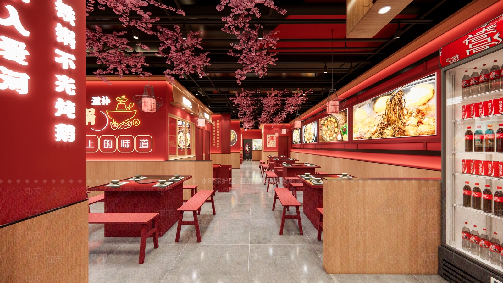 新中式火锅店SU模型下载【ID:1200576303】