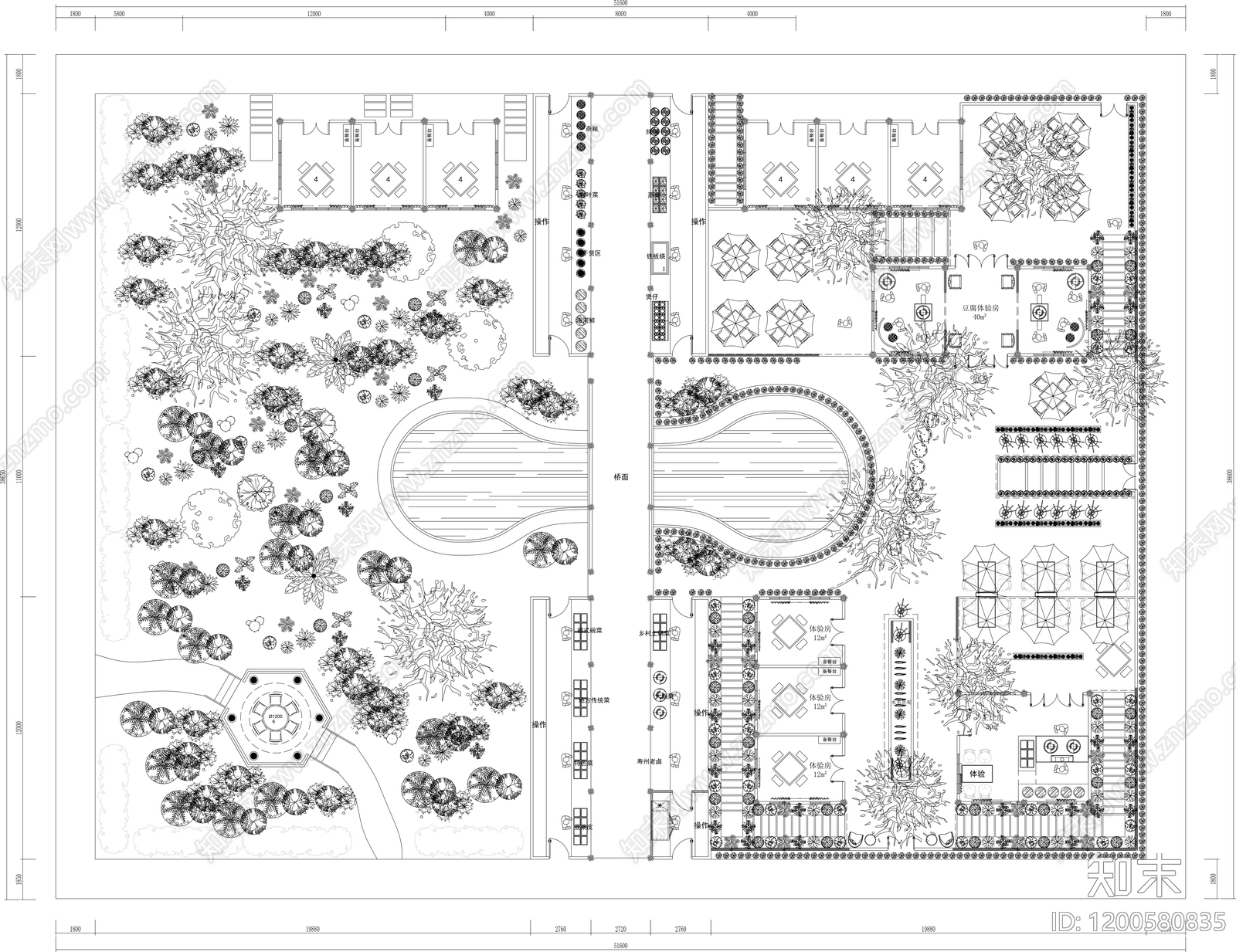 中式新中式其他餐饮空间施工图下载【ID:1200580835】
