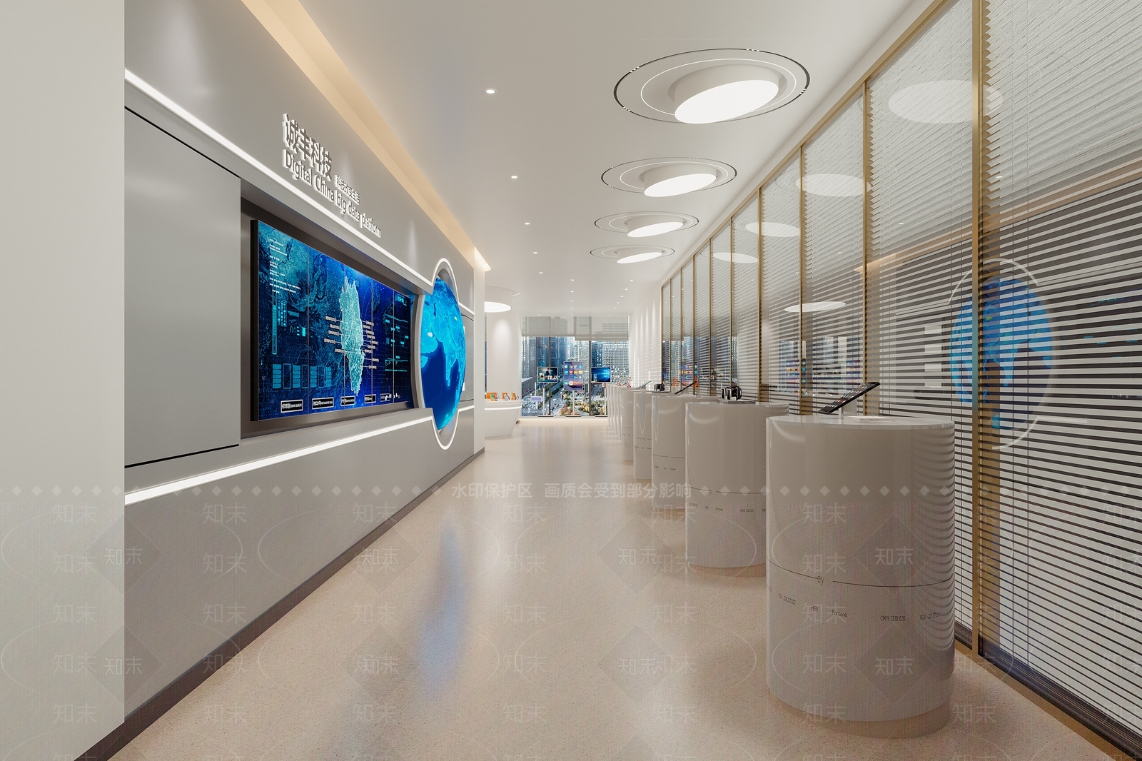 现代科技展厅3D模型下载【ID:1200582393】