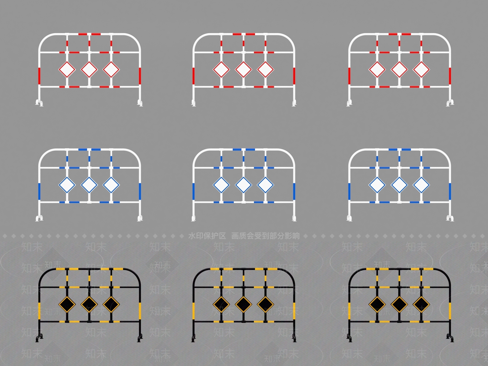 现代栏杆3D模型下载【ID:1200585478】
