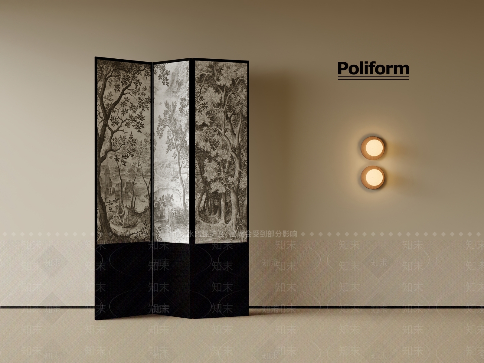 中古法式屏风3D模型下载【ID:1200583376】