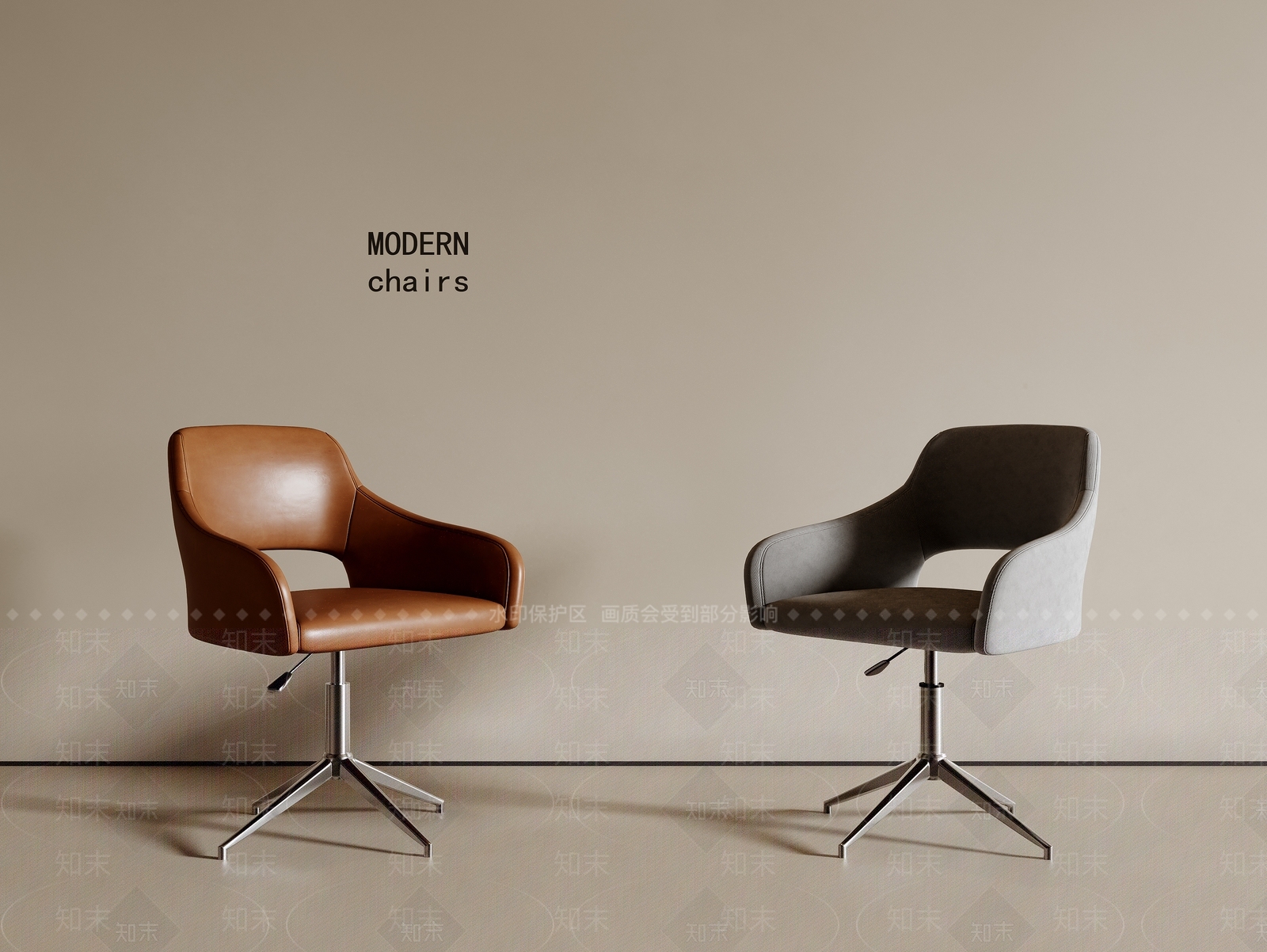 现代意式办公椅SU模型下载【ID:1200583907】