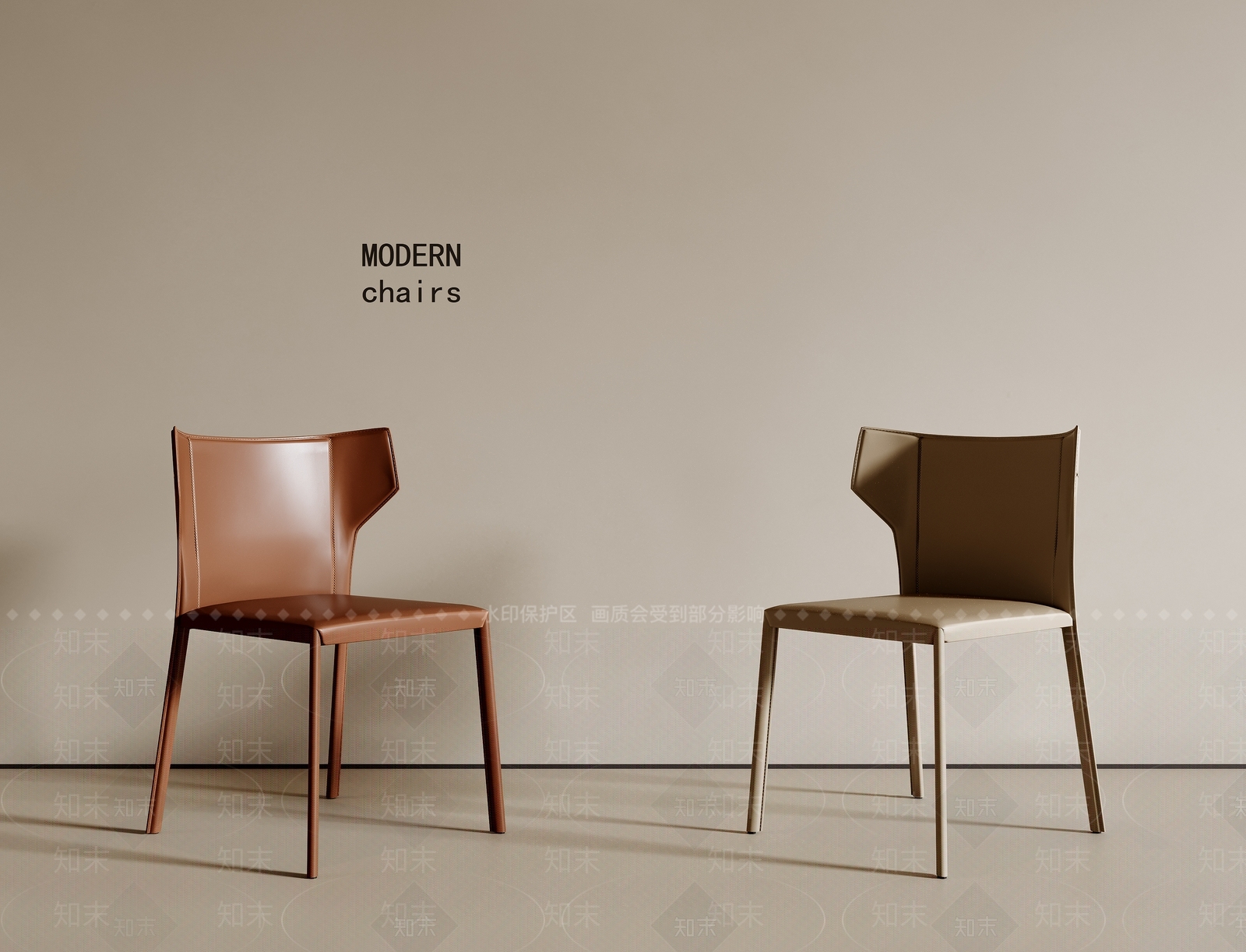 现代意式餐椅SU模型下载【ID:1200584228】