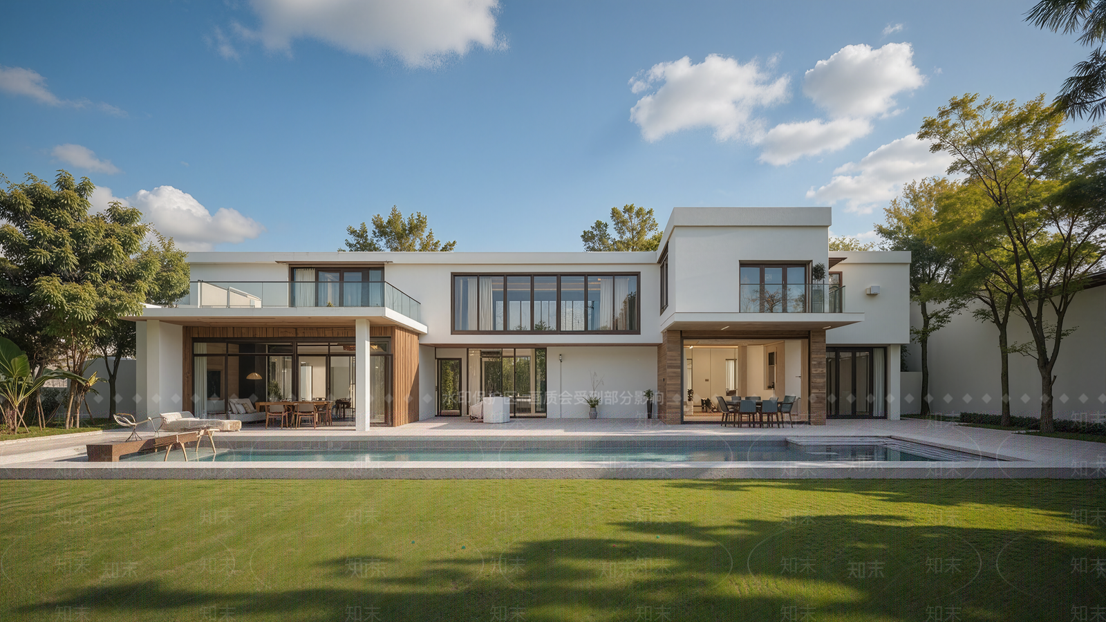 现代简约独栋别墅SU模型下载【ID:1200584564】