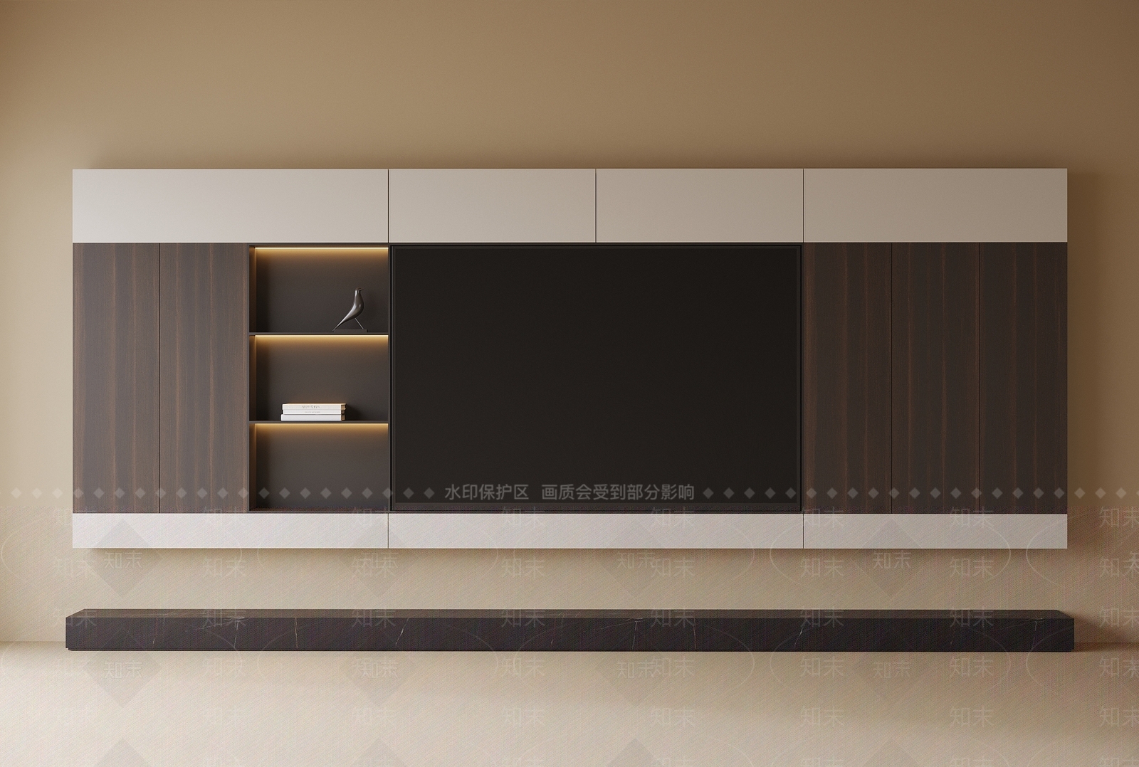 现代电视柜SU模型下载【ID:1200587934】