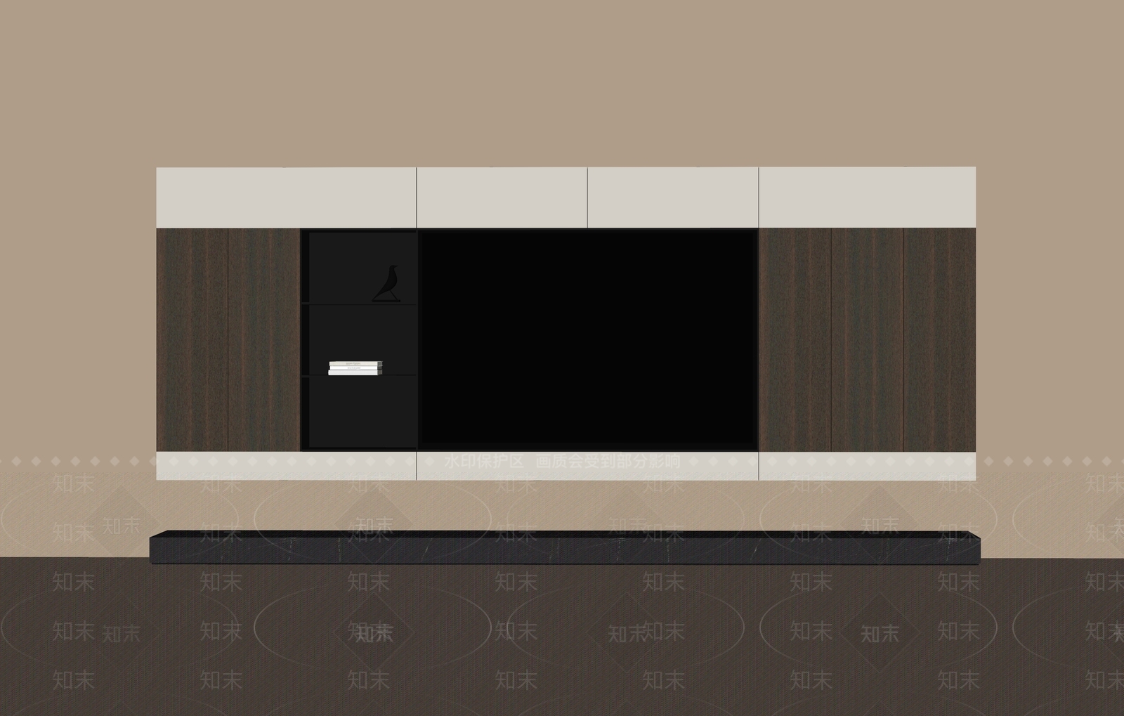 现代电视柜SU模型下载【ID:1200587934】