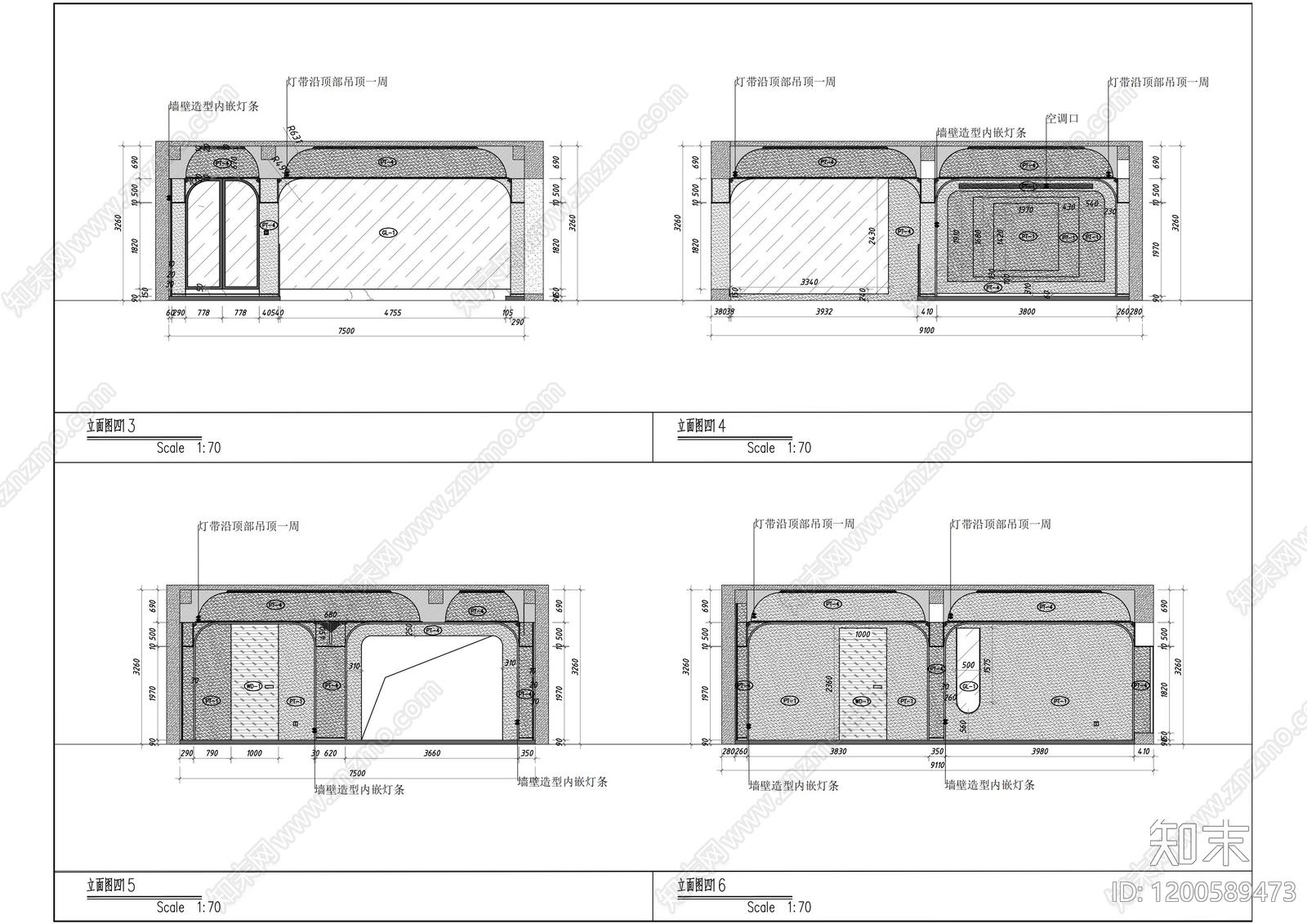 现代别墅建筑cad施工图下载【ID:1200589473】