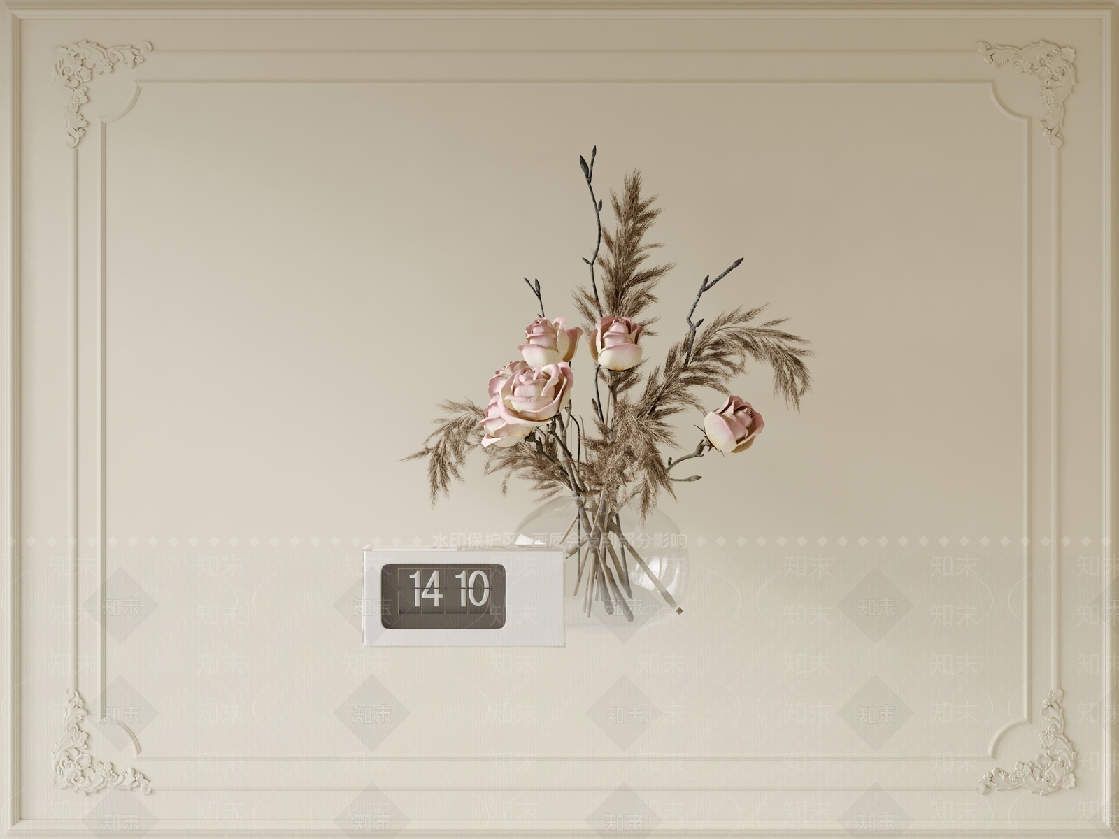 现代中古花艺3D模型下载【ID:1200590502】
