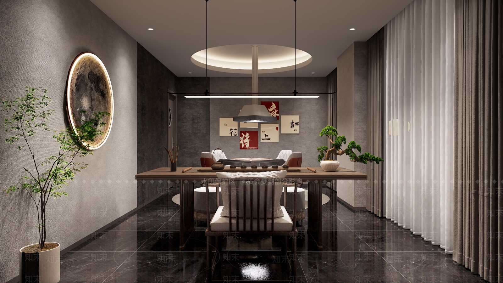 现代棋牌室3D模型下载【ID:1200592410】