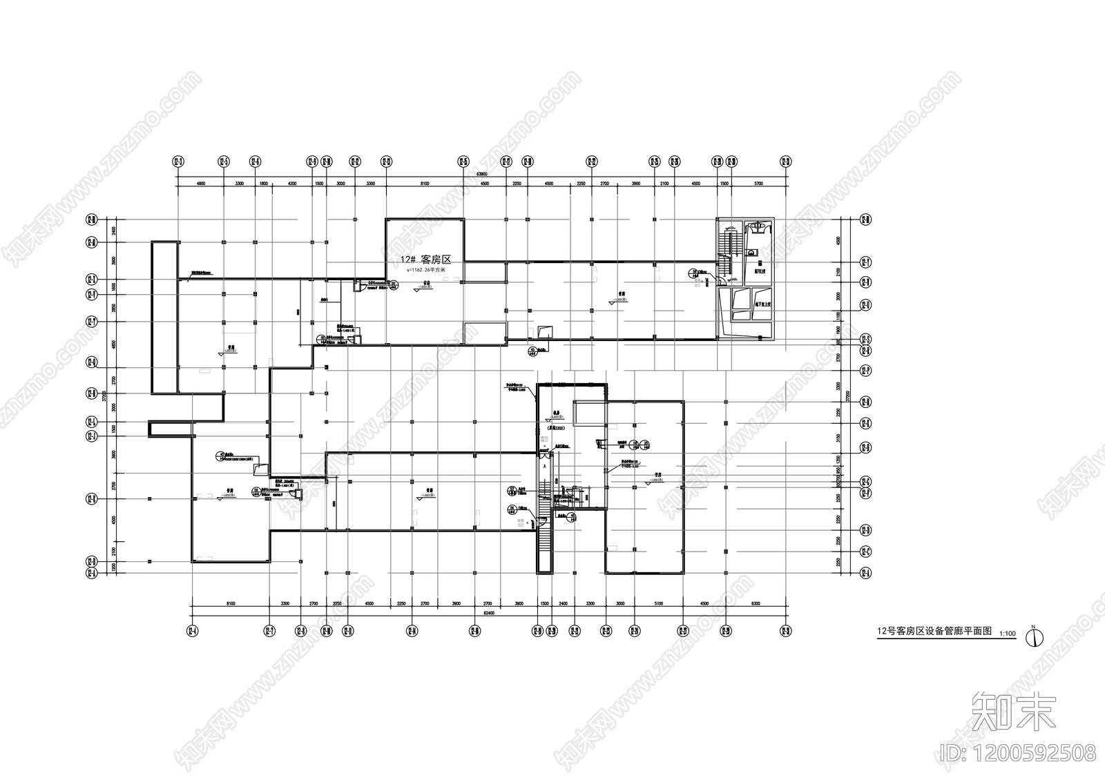 现代民宿建筑cad施工图下载【ID:1200592508】