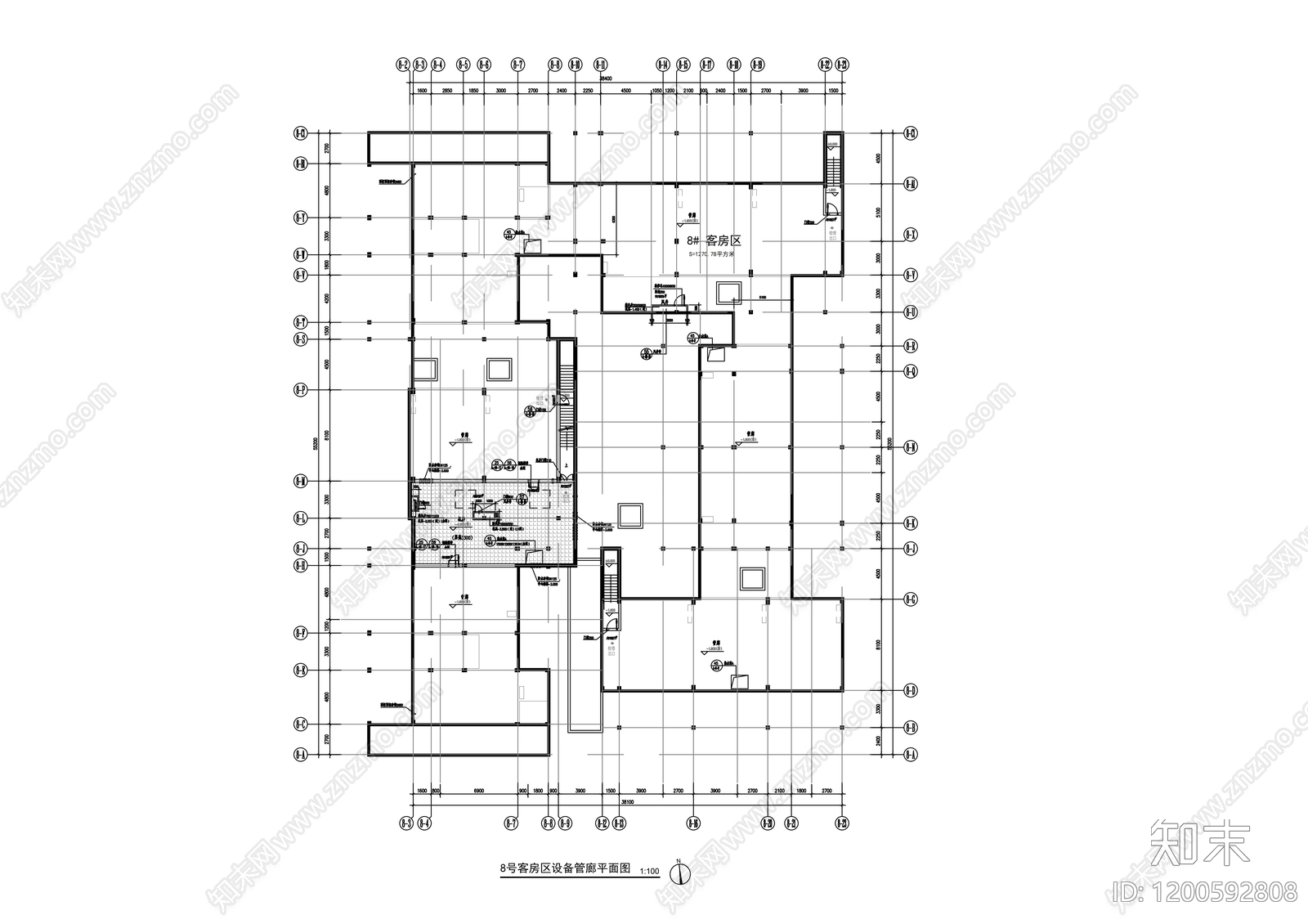 现代民宿建筑cad施工图下载【ID:1200592808】