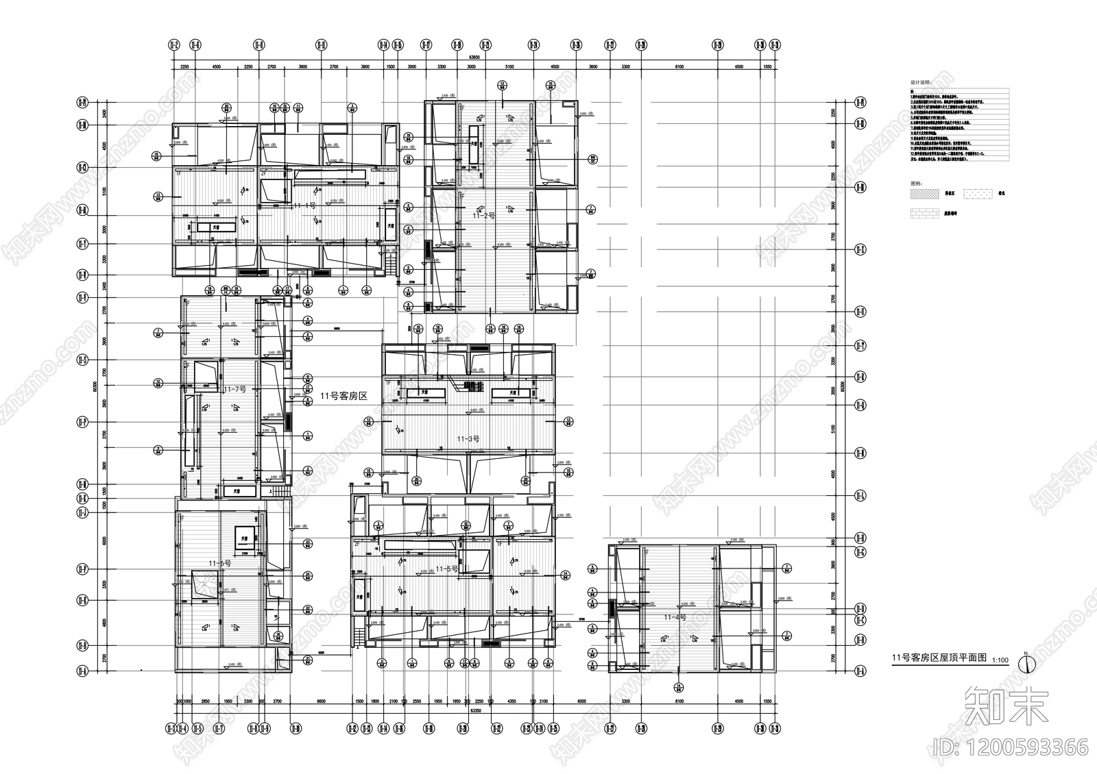 现代民宿建筑cad施工图下载【ID:1200593366】