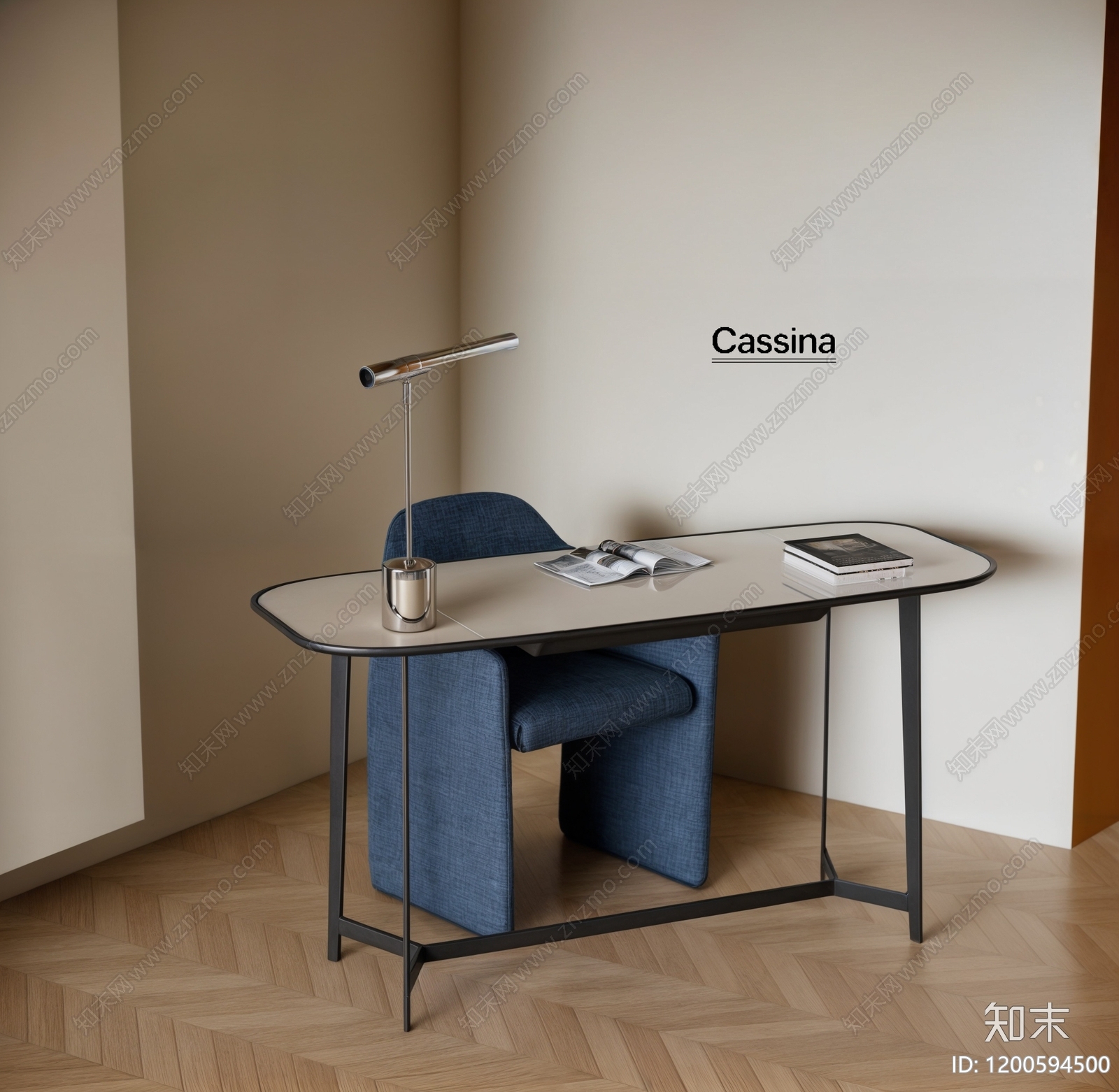中古侘寂书桌椅SU模型下载【ID:1200594500】