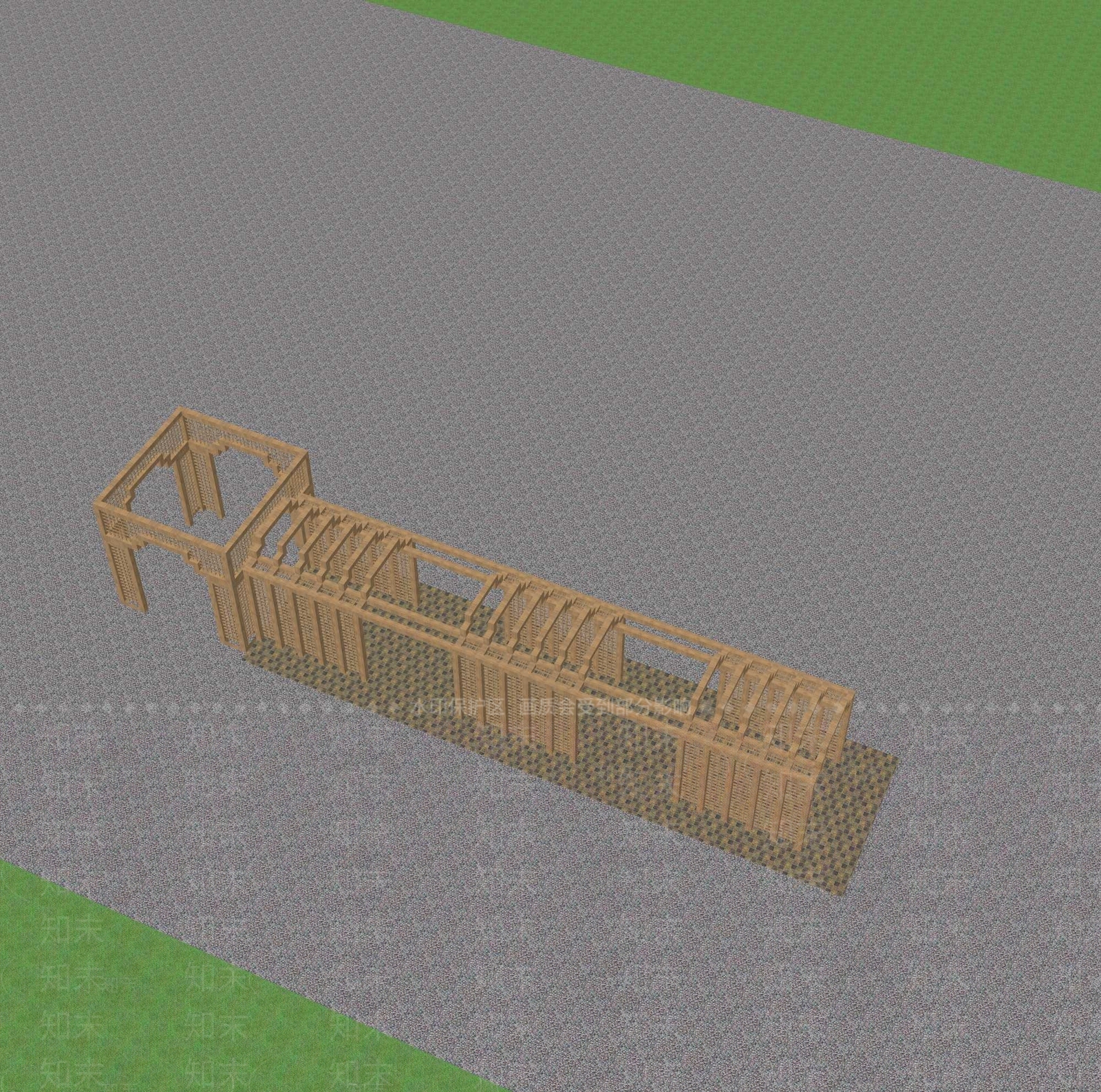 廊架SU模型下载【ID:1200594831】