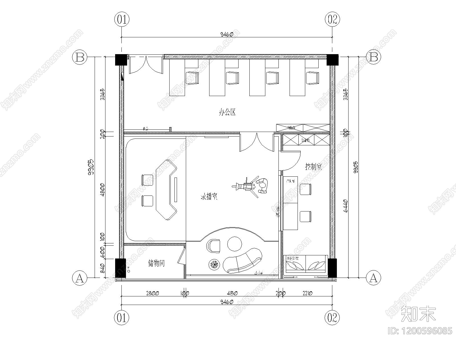 现代其他工装空间施工图下载【ID:1200596085】