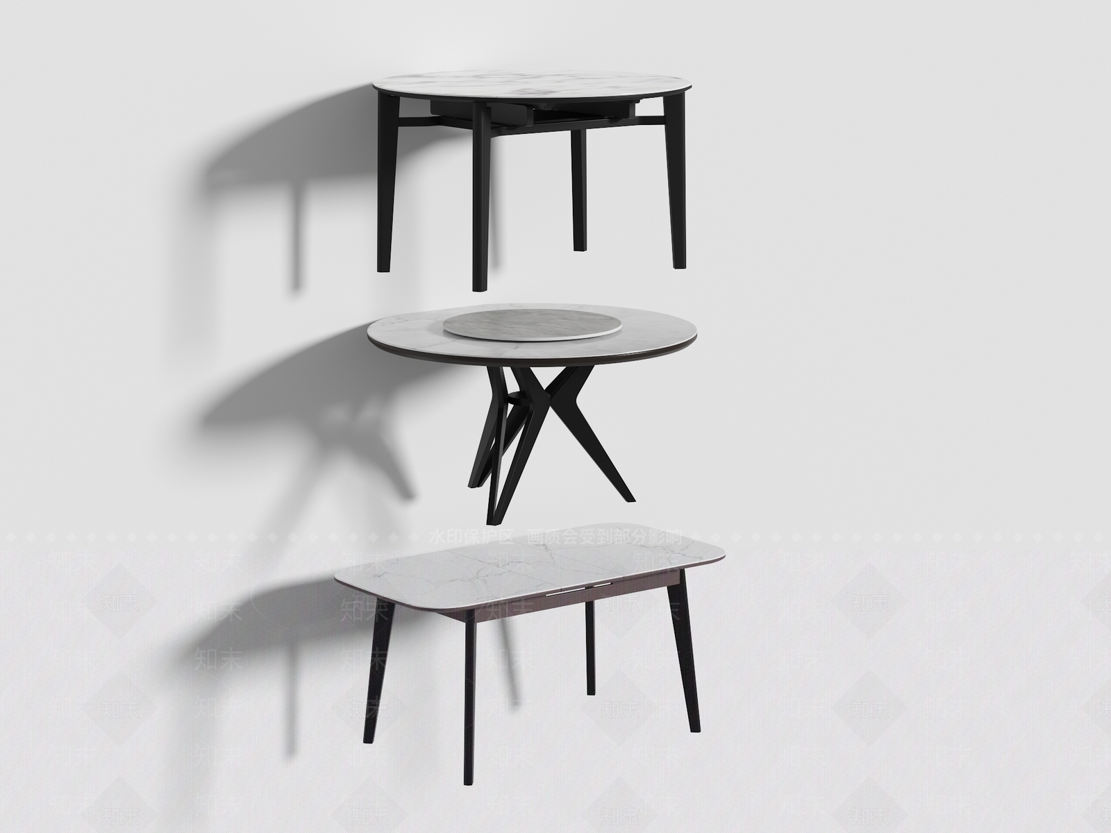 现代餐桌3D模型下载【ID:1200597714】