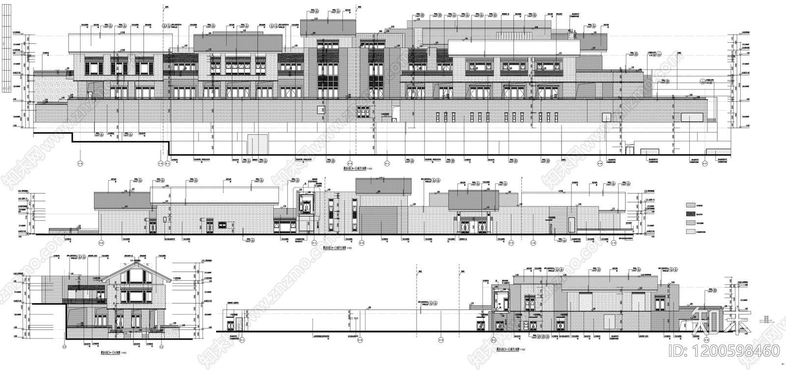 中式酒店建筑施工图下载【ID:1200598460】