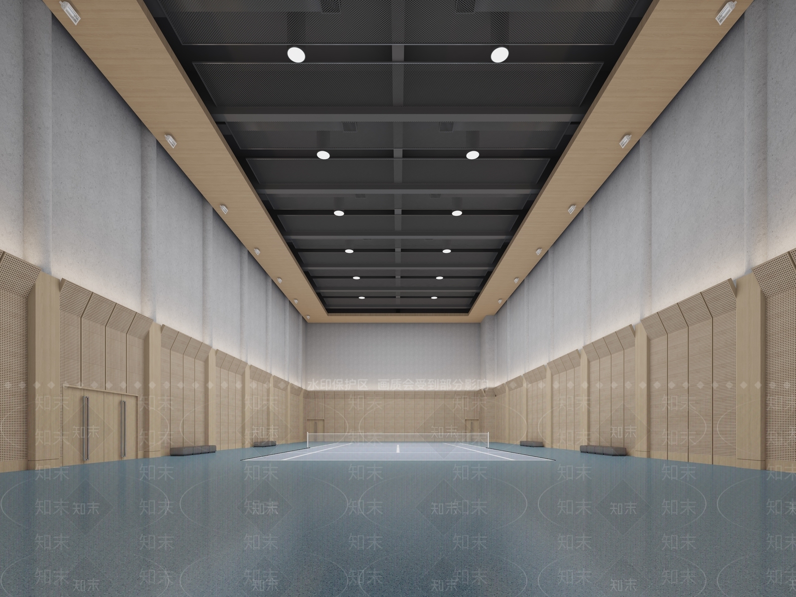 现代网球场SU模型下载【ID:1200601023】