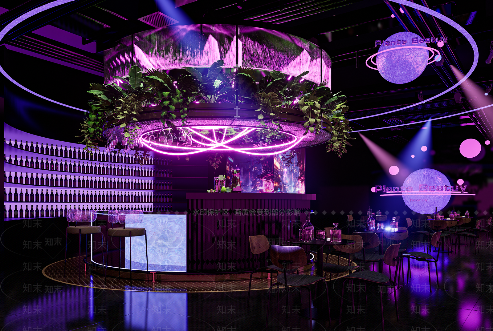 极简工业酒吧SU模型下载【ID:1200602803】