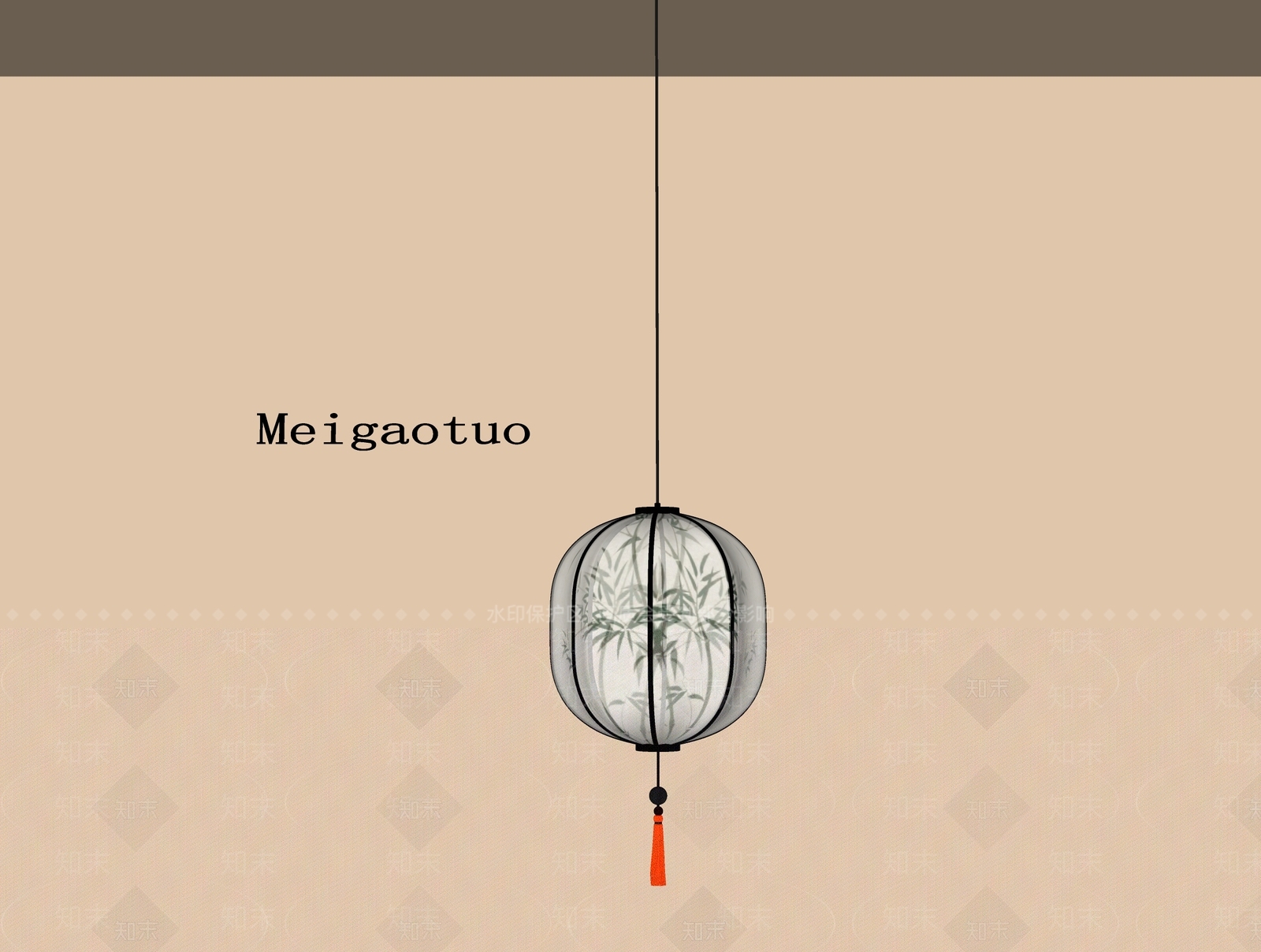 新中式中式吊灯SU模型下载【ID:1200603020】