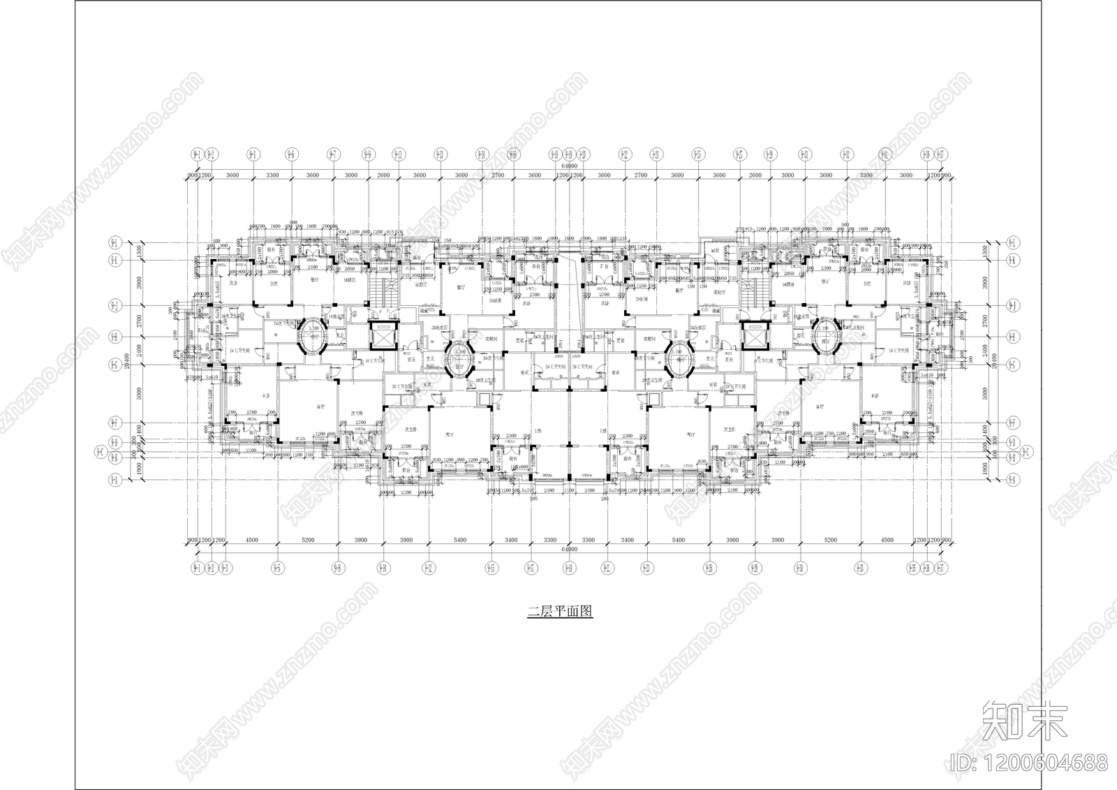 法式别墅建筑cad施工图下载【ID:1200604688】