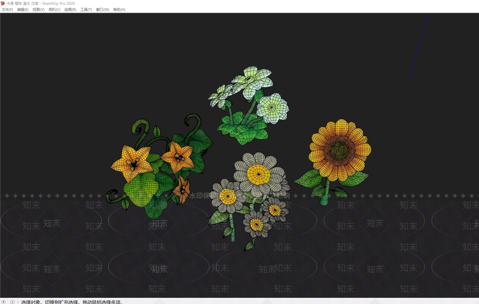 花草SU模型下载【ID:1200606451】