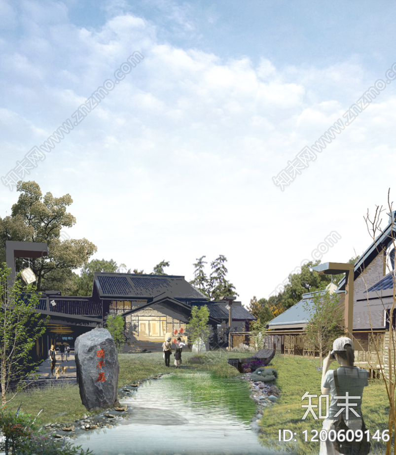 现代新中式生态效果图下载【ID:1200609146】
