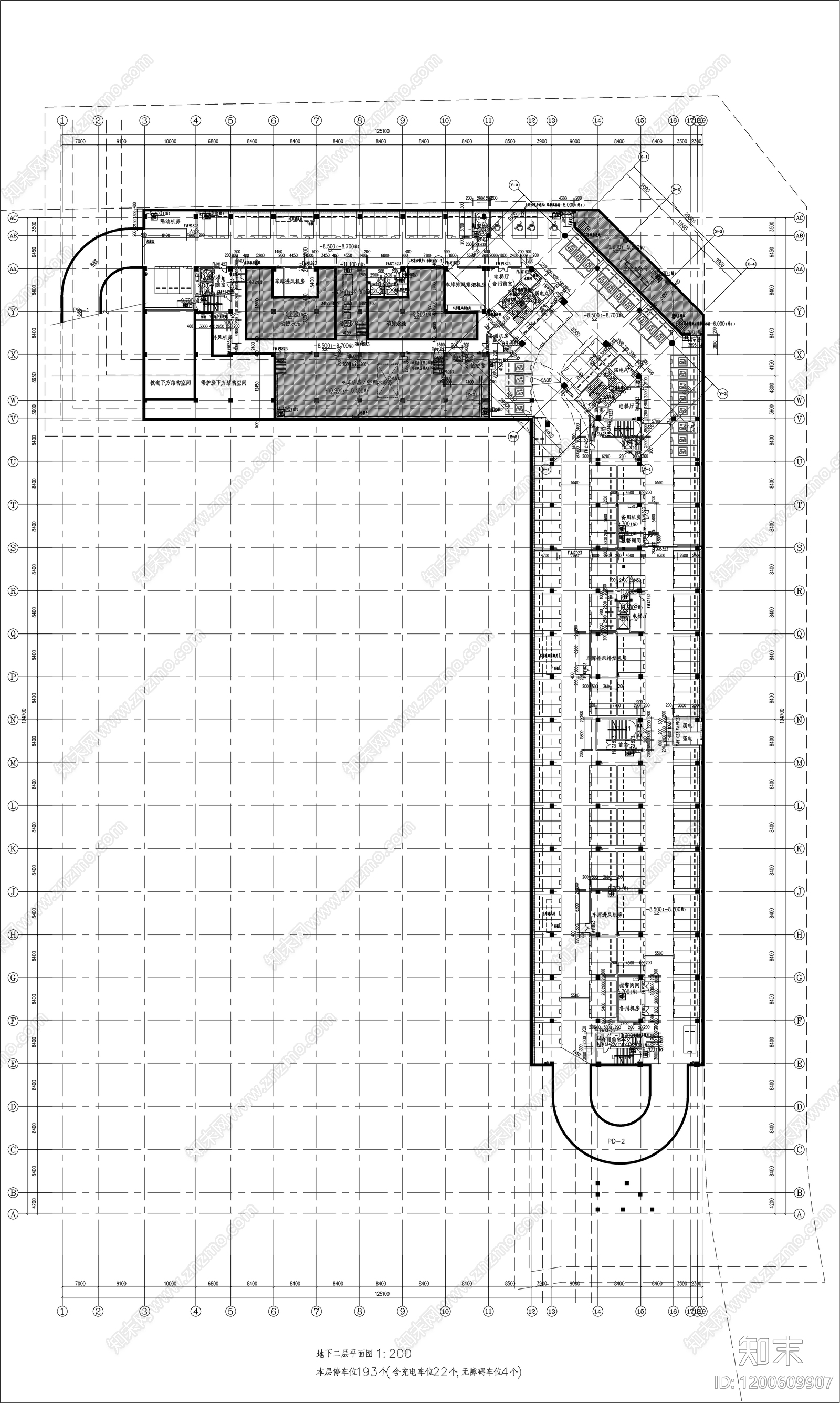 现代产业园建筑cad施工图下载【ID:1200609907】