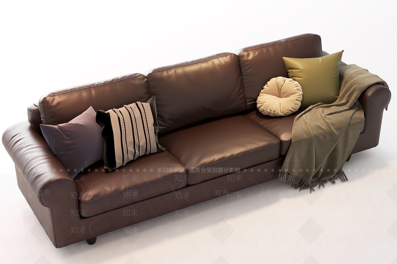 法式皮沙发SU模型下载【ID:1200611489】